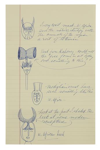 WOODRUFF, HALE. Illustrated Autograph Letter Signed, with 6 ink drawings, to Esther Krasny (Dear Miss Krasny),